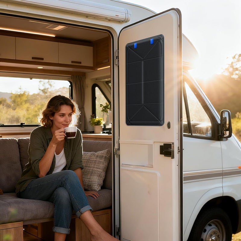 TICARVE RV Accessories Blackout Shades for Window/Door/Skylight 16"*25"Magnetic Foldable Blackout Cover DIY Blocked Area Sunshade for Camper Privacy/Anti-Uv/Insulation with Magnetic Easy Installation - Image 2